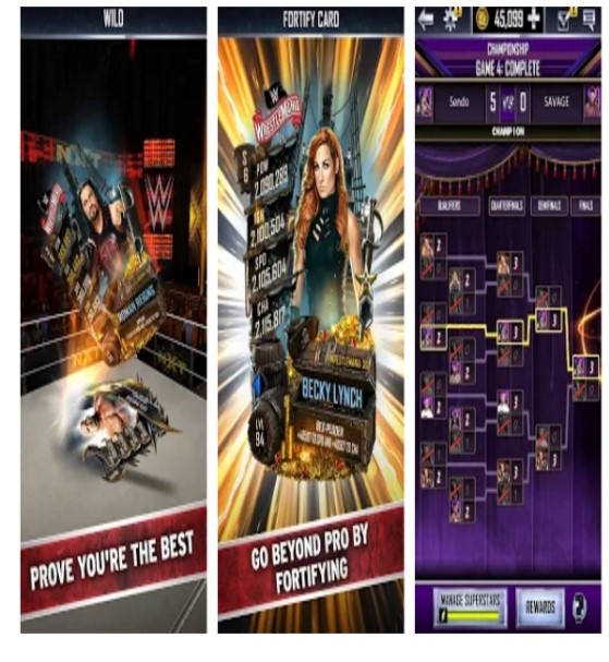 Feature s of wwe supercard